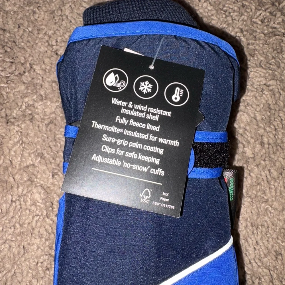 The Children's Place Blue and Black Mittens